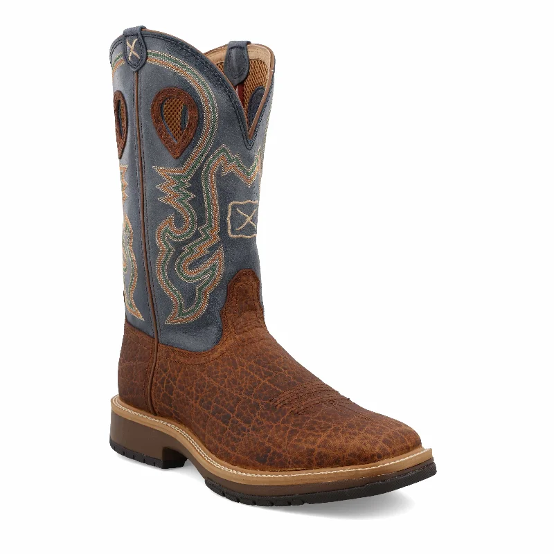 Twisted X Men's Distressed Saddle & Peacock Horseman Western Boot MHM0022