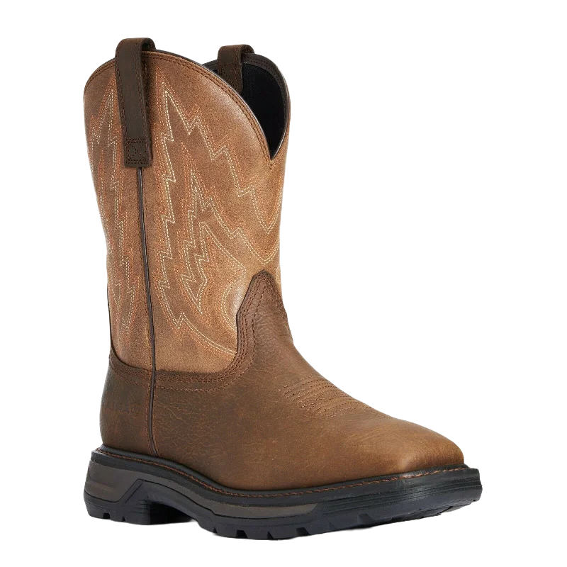 Ariat Men's Rye Brown Big Rig Soft Toe Western Work Boot 10033963