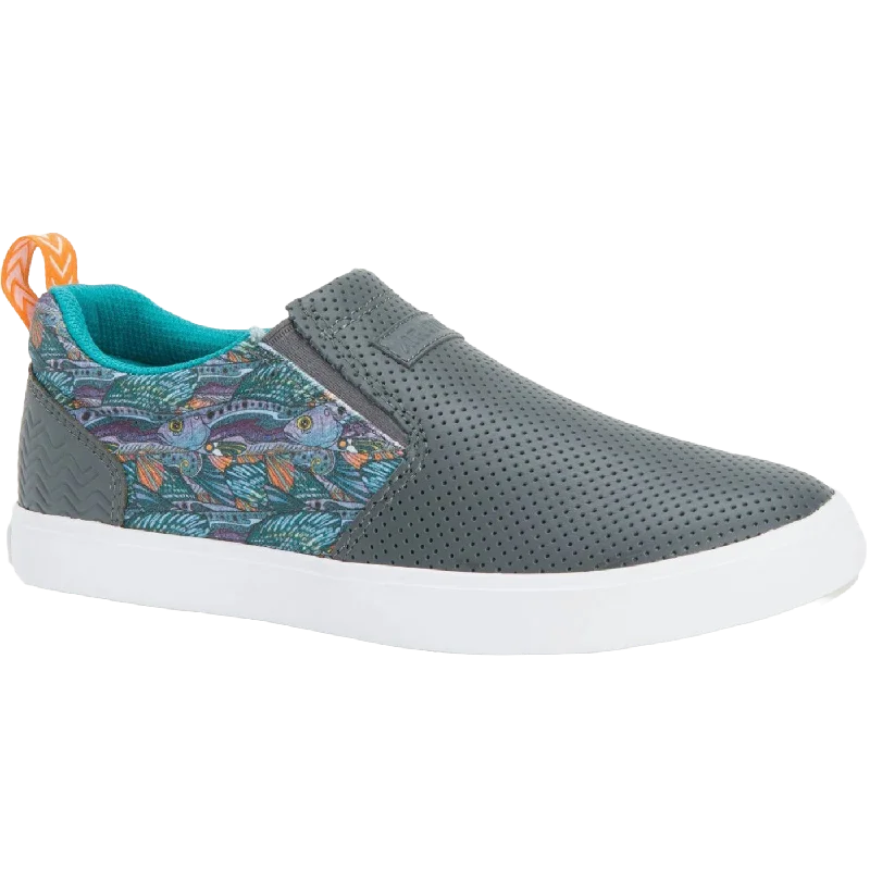 XTRATUF Ladies Fishe®wear Groovy Grayling Sharkbyte Gray Shoes XSW7GG