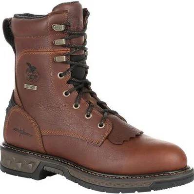 Georgia Men's Carbo Tec LT 8" Soft Toe WP Lacer Work Boot -Brown- GB00309