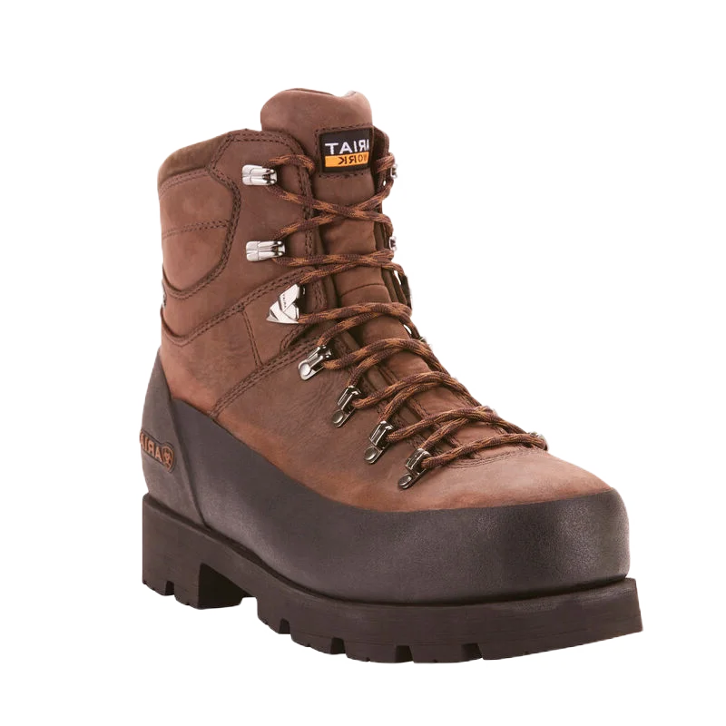 Ariat Men's Linesman Ridge 6" Brown Composite Toe Work Boots 10025003