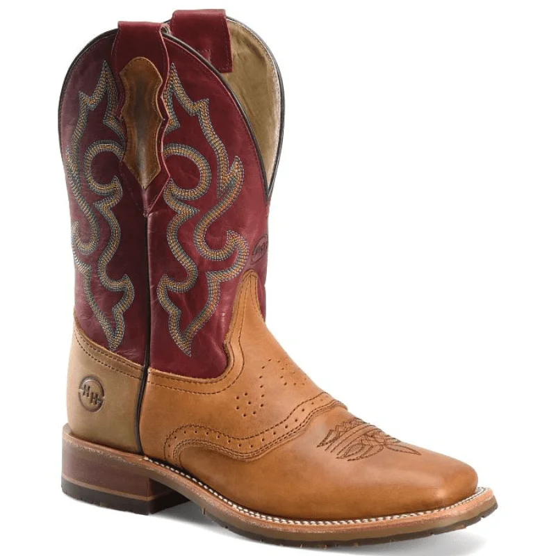 Double H Men's Odie Red Square Toe Work Boots DH8556