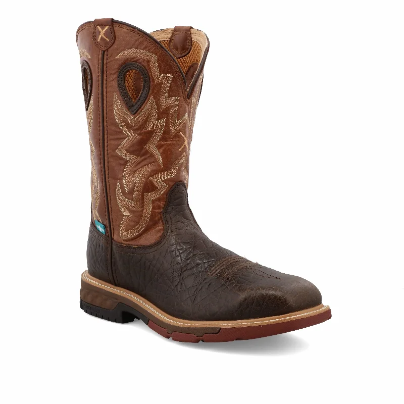 Twisted X Men's Smokey Chocolate & Spice Western Work Boot MXBAW02