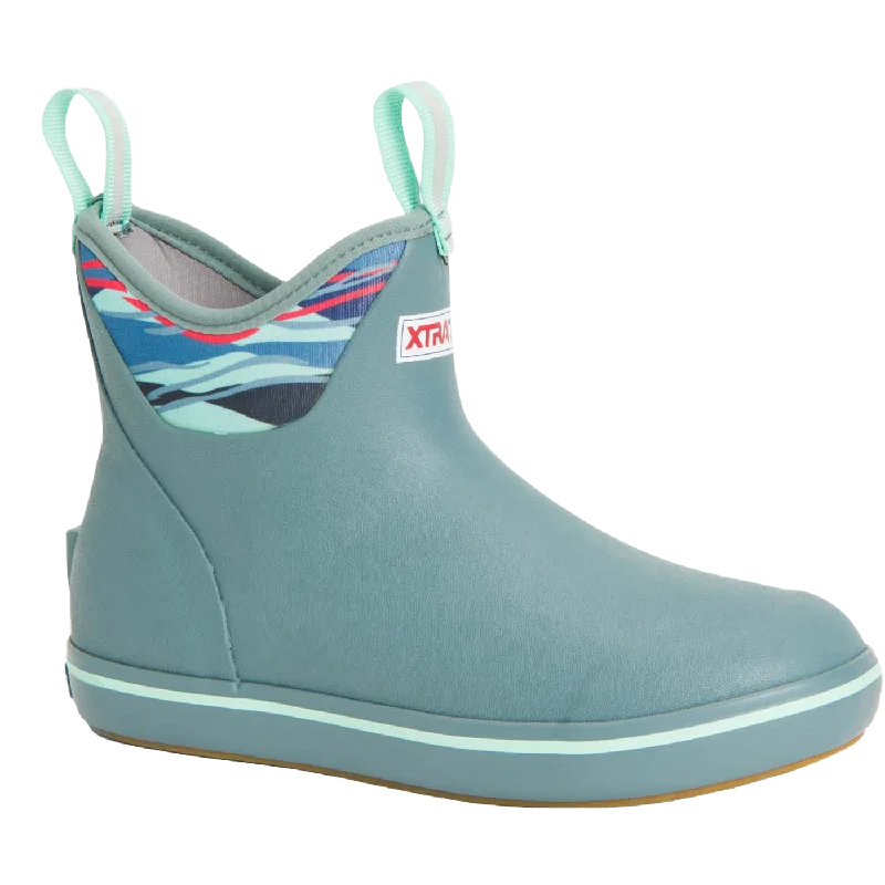 XTRATUF Ladies Trooper Blue & Beach Glass 6" Deck Boots XWAB2BG