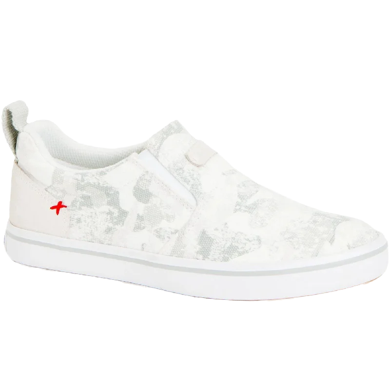 XTRATUF Ladies Sharkbyte Canvas White Camo Deck Shoes XSW102