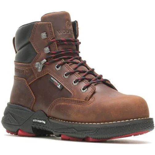 Wolverine Men's Hellcat Fuse 6" WP Comp Toe Usprg Work Boot - Peanut - W221011