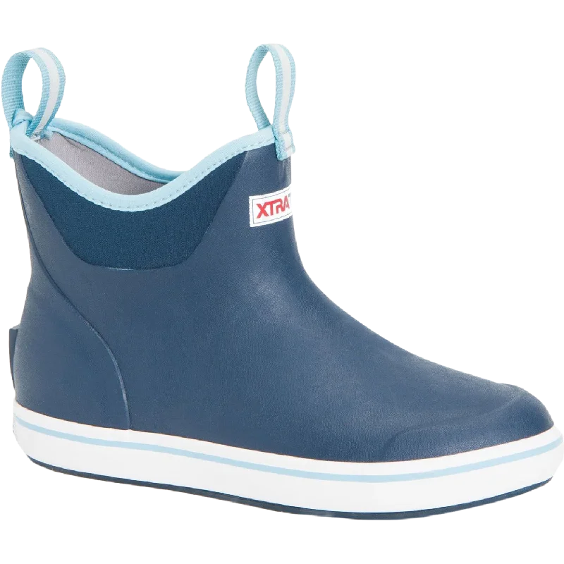 XTRATUF Ladies Navy Ankle Deck Boots XWAB201