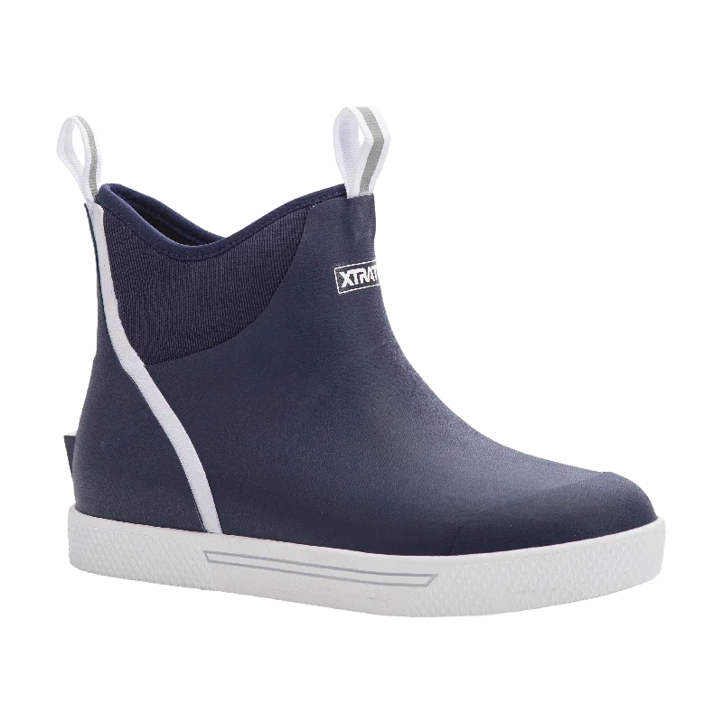 XTRATUF Men's Wheelhouse 6" Navy Rubber Ankle Deck Boots XMW201