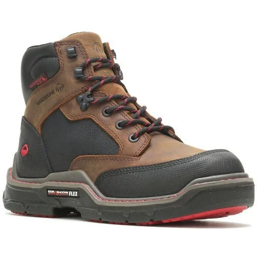 Wolverine Men's Raider Durashocks HD 6" WP Work Boot Brown W221002