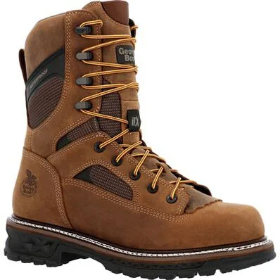 Georgia Men's LTX Logger 9" Soft Toe WP Work Boot- Brown- GB00668