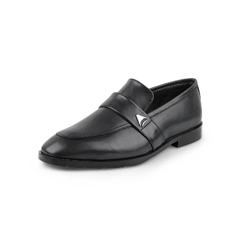 Men's loafers with a leather lacing systemHouston - Calfi Crust - Black