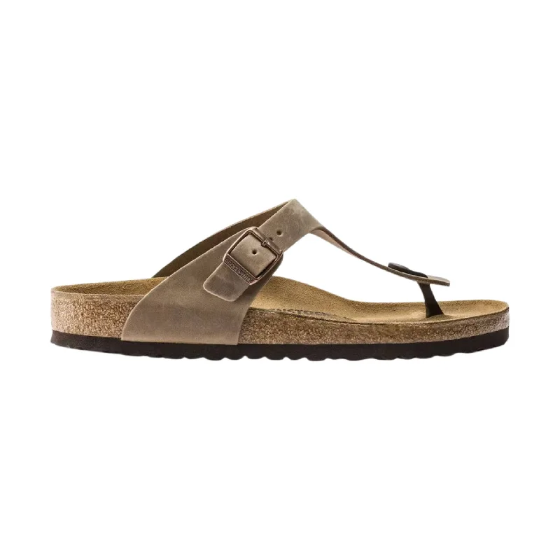 Men's sandals with a buckle closureBirkenstock Gizeh Sandal - Oiled Leather Tobacco