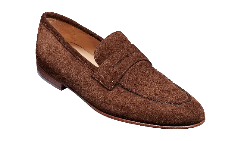 Men's loafers with a moc - toe designLedley - Castagnia Suede