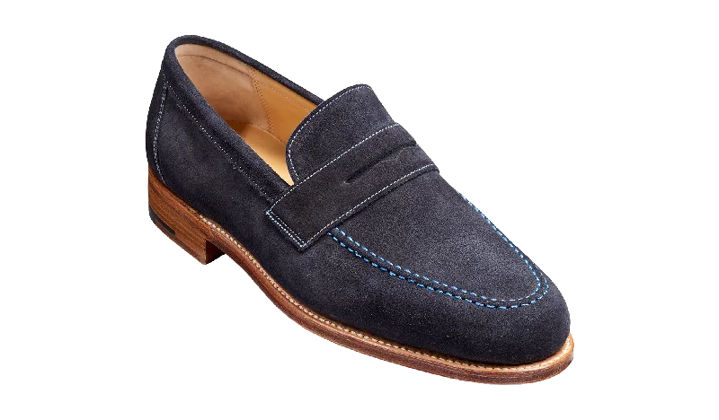 Men's loafers in a neutral color like black or brownJevington - Dark Navy Suede