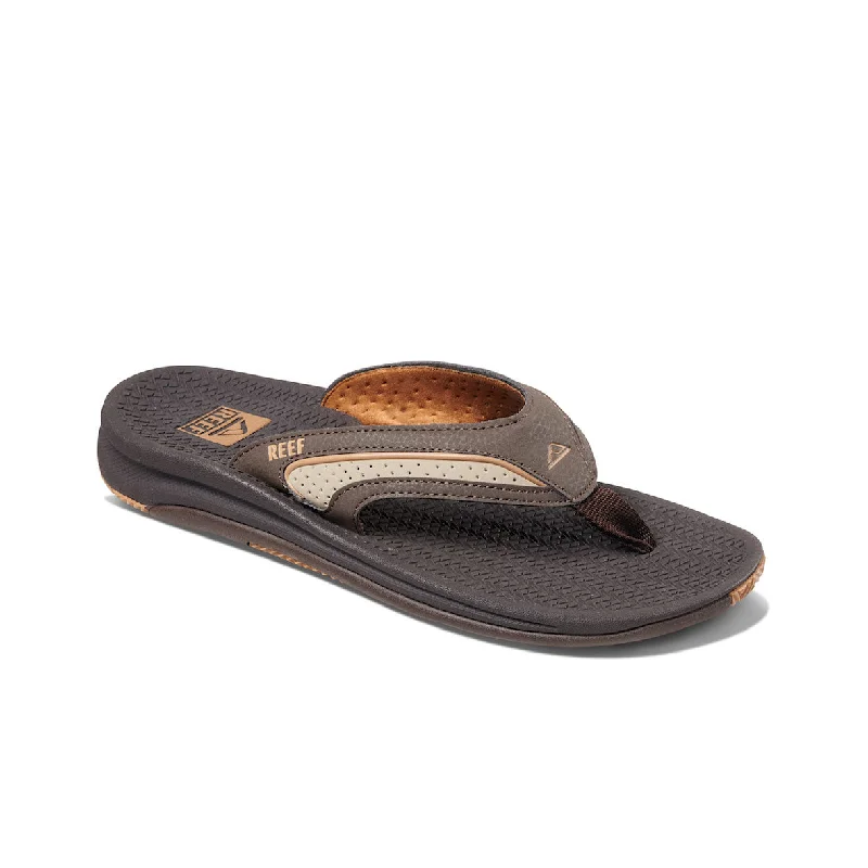 Men's sandals with a wide strap for supportMens Flex - Dark Brown / Tan