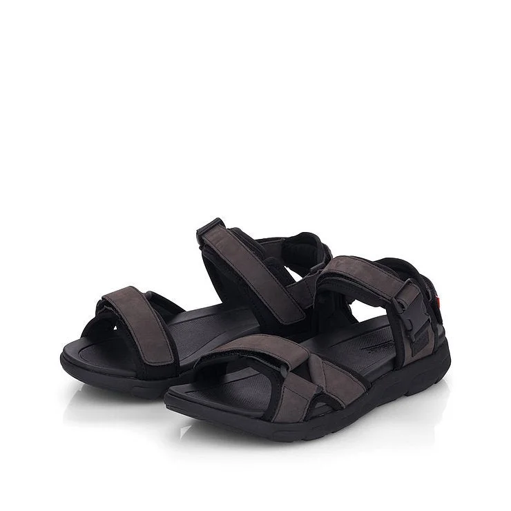 Men's sandals with a padded heel20803-45 Granite/Black Sporty