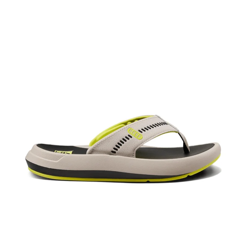 Men's sandals with a cushioned footbedReef Men's Swellsole Cruiser - Grey/Lime