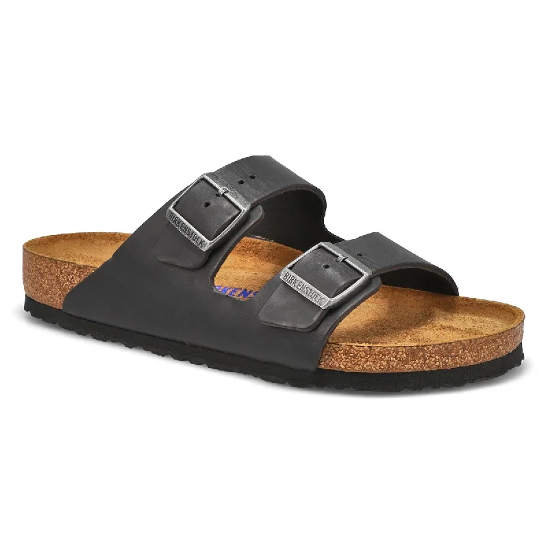 Waterproof men's sandals for water activitiesArizona Oiled Black SFB Regular