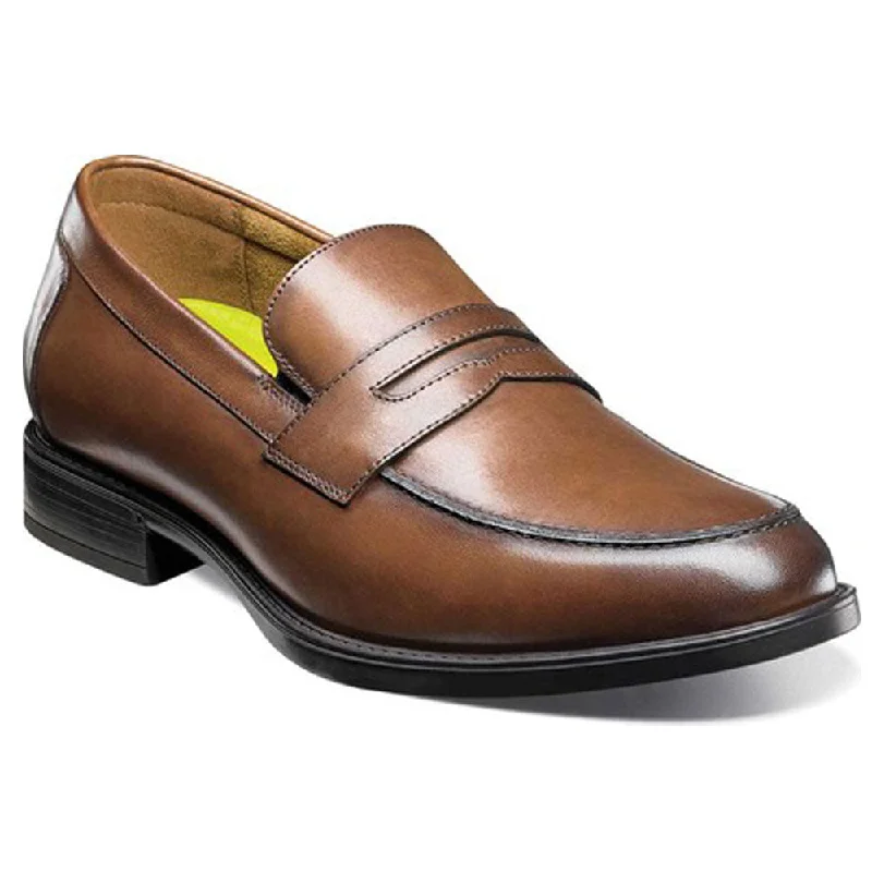 Men's loafers with a decorative buckleFlorsheim Midtown Penny Loafers Cognac Leather (Men's)