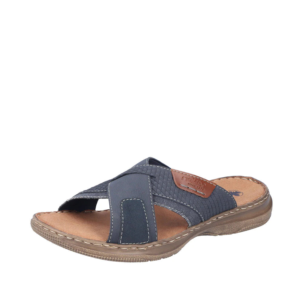 Men's sandals with a removable insole for cleaning21491-14 Navy Slide