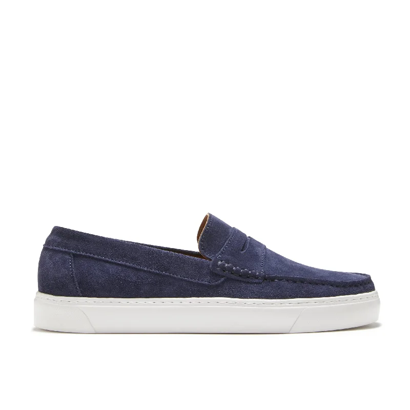 Men's loafers with a flexible sole for easy movementSlip-on Sneaker Loafers, navy blue suede