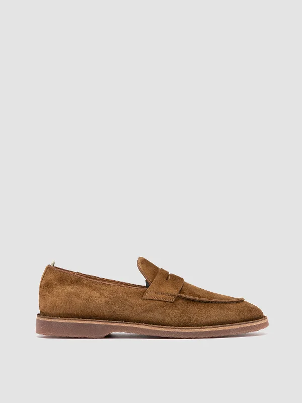 Suede men's loafers for a soft and luxurious feelKENT 008 - Brown Suede Loafers