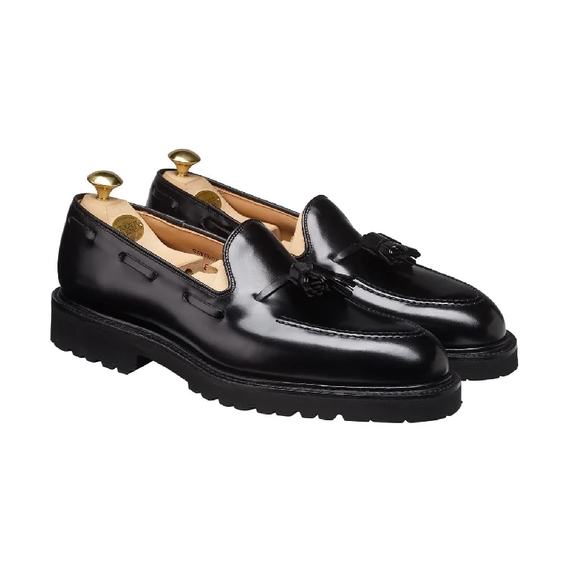 Men's loafers with a pointed toe for a stylish appearanceCavendish Black Cavalry Calf