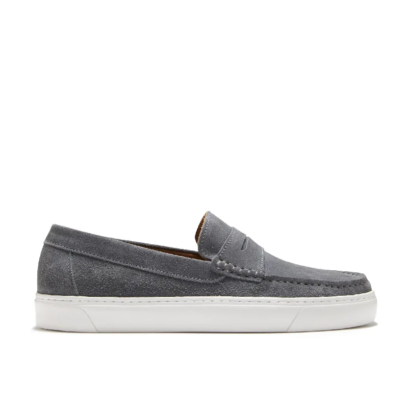 Men's loafers with a removable insole for cleaningSlip-on Sneaker Loafers, slate grey suede