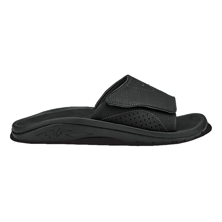 Men's sandals with a rubber sole for tractionMen's Nalu Slide Sandal-Black/Black