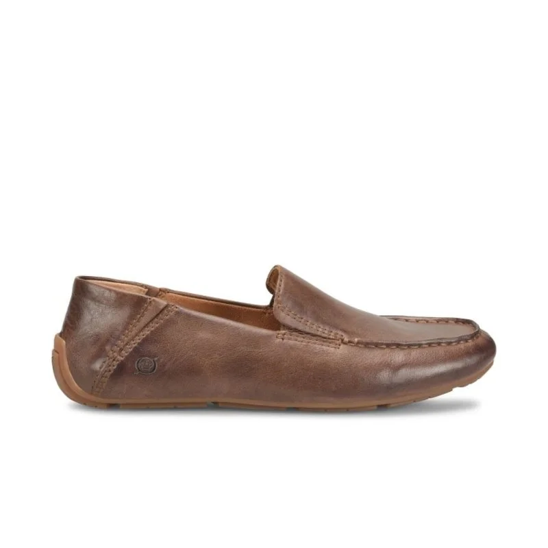 Suede men's loafers for a soft and luxurious feelBorn Men's Marcel - Dark Brown Nut