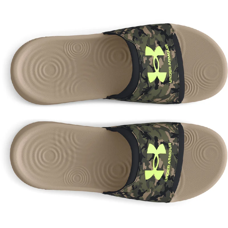 Men's sandals with a removable insole for cleaningMen's Under Armour Ignite Select Camo Slides