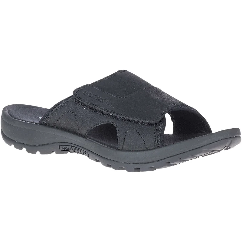 Men's sandals with a perforated leather upper for ventilationSandspur 2 Slide Black