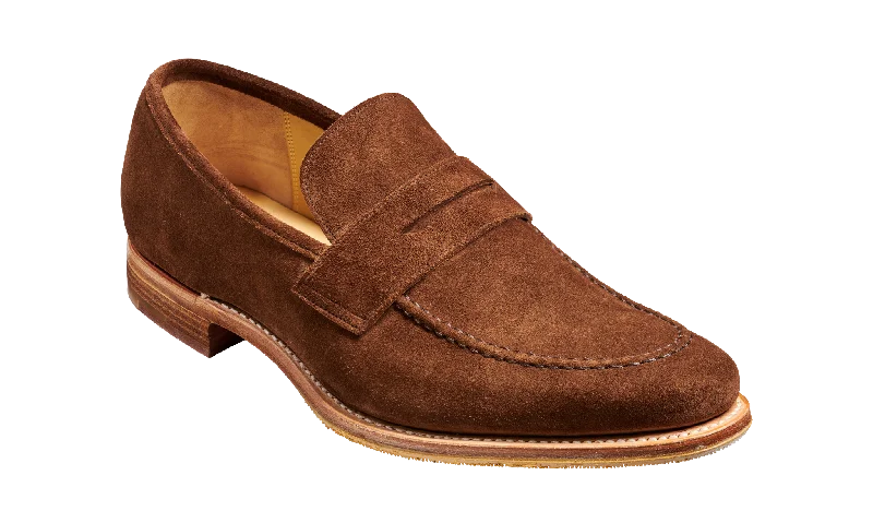 Men's loafers with a moc - toe designGates - Castagnia Suede