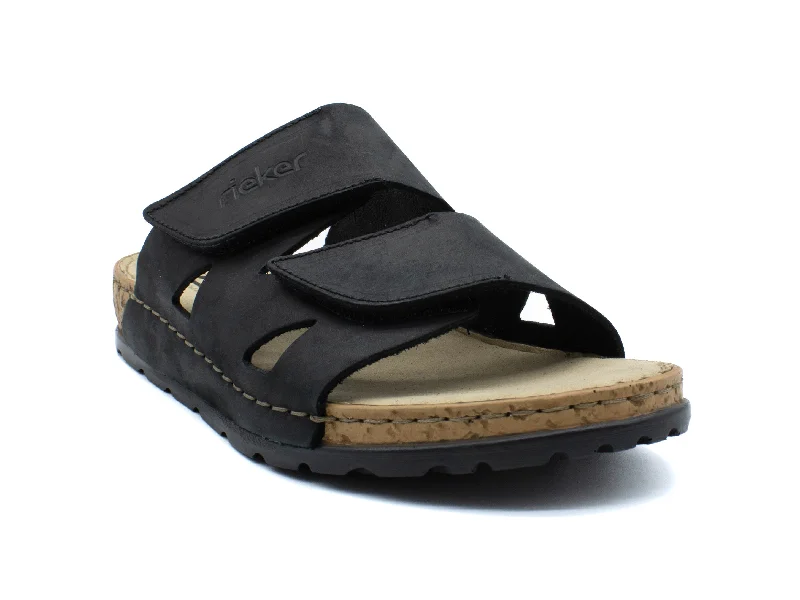 Men's sandals with a contrast stitching detailRIEKER 25650-00