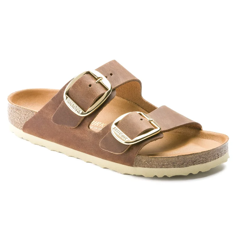 Men's sandals with a stretchy strap for a better fitArizona Big Buckle Oiled Leather