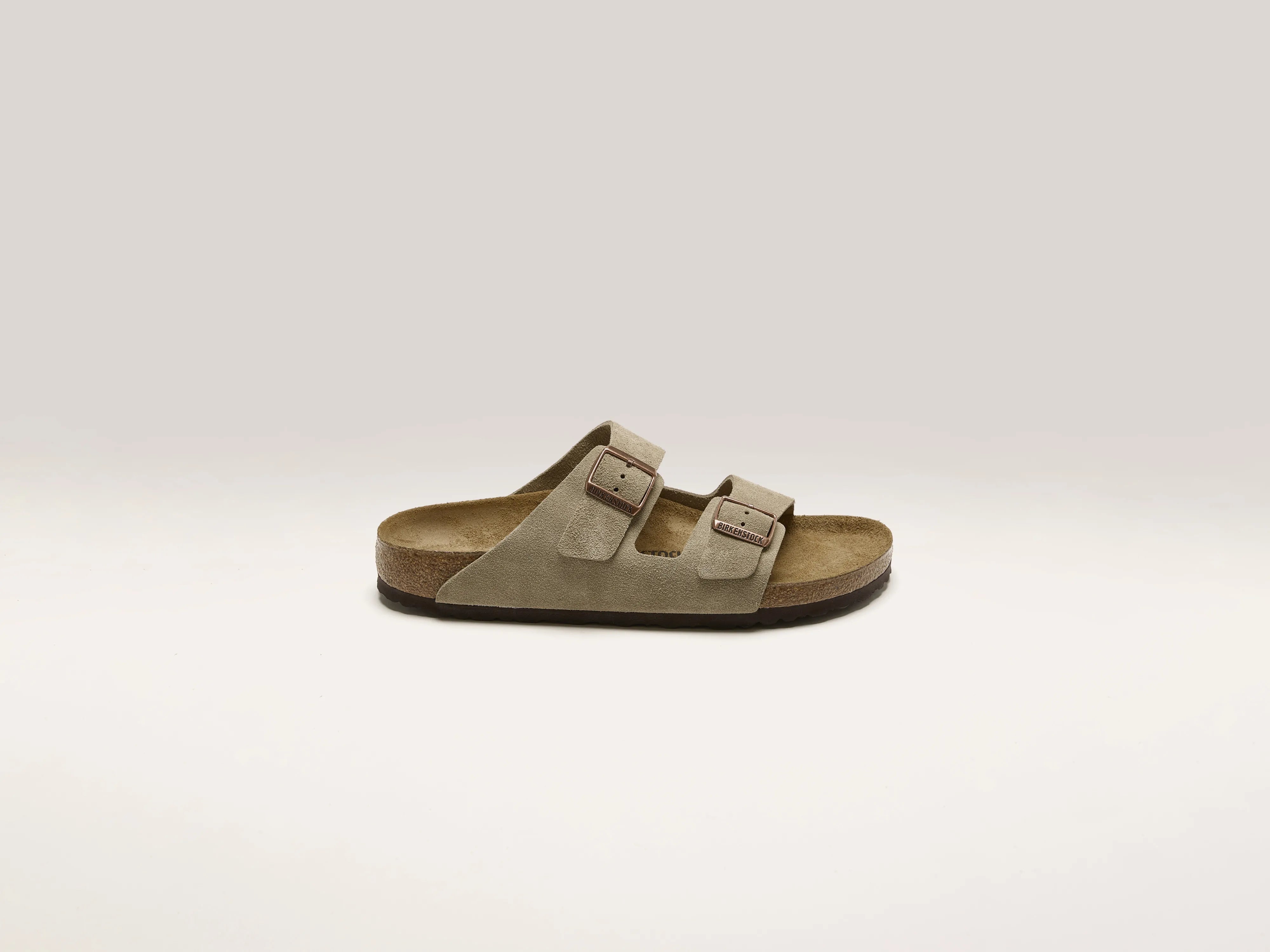 Men's sandals with a buckle closureArizona Suede Leather for Men (242 / M / TAUPE)