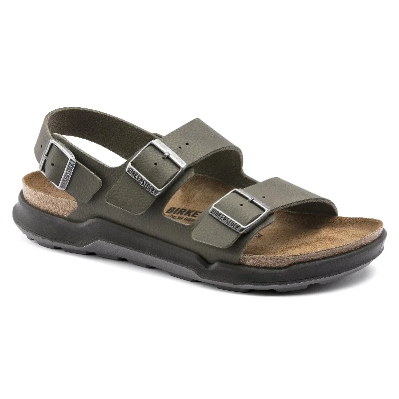 Men's sandals with a decorative buckle or charmMilano Men Birko-Flor