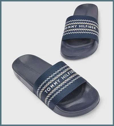 Men's sandals with a contrast stitching detailTOMMY HILFIGER WEBBING SLIDE