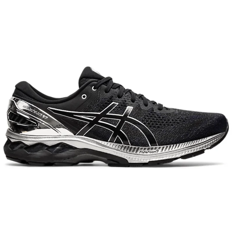 Men's low - top canvas sneakers with a floral printMen’s Asics Gel-Kayano 27 'Black/Pure Silver'