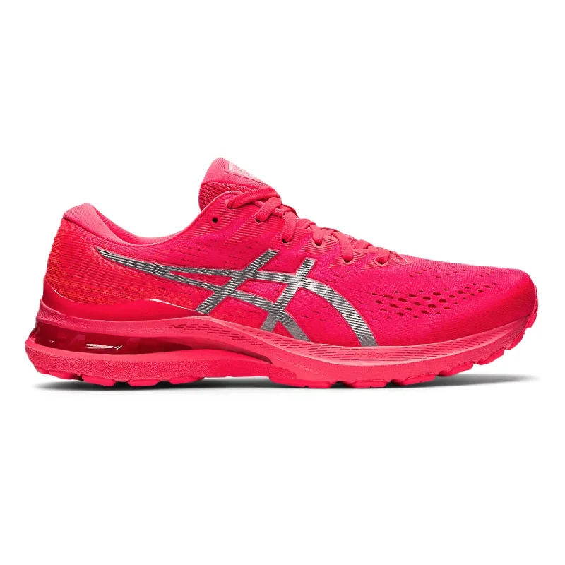 Men's slip - on sneakers with elastic side panelsMen's Asics Gel-Kayano 28 Lite-Show Flash Red