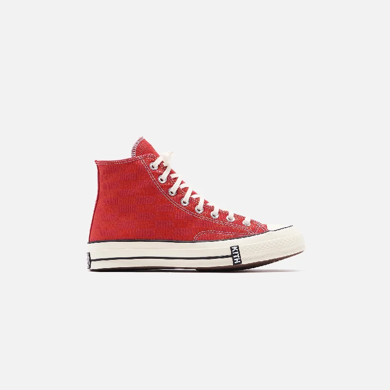 Men's high - top leather sneakers with a zip - up sideKith x Converse Chuck Taylor All Star 1970 Classics - Salsa / Egret / Natural