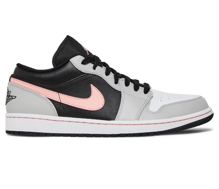 Men's camo - print sneakers for an edgy styleMen's Nike Air Jordan 1 Low (Black/Coral)