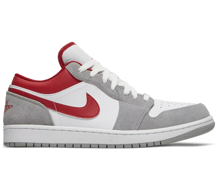 Men's multi - colored sneakers with a gradient effectMen's Nike Air Jordan 1 Low SE (Smoke Grey/Red)