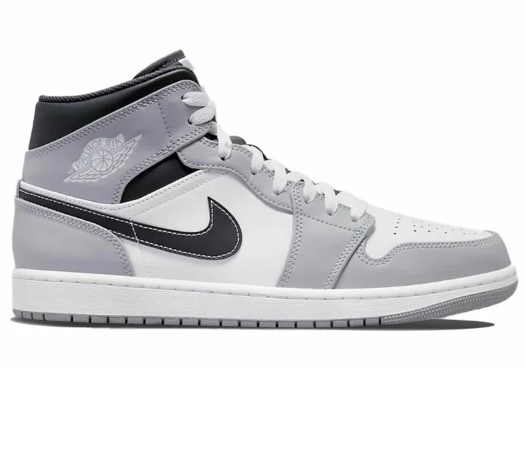 Men's lightweight training sneakers for CrossFit workoutsMen's Nike Air Jordan 1 Mid (Smoke Grey)