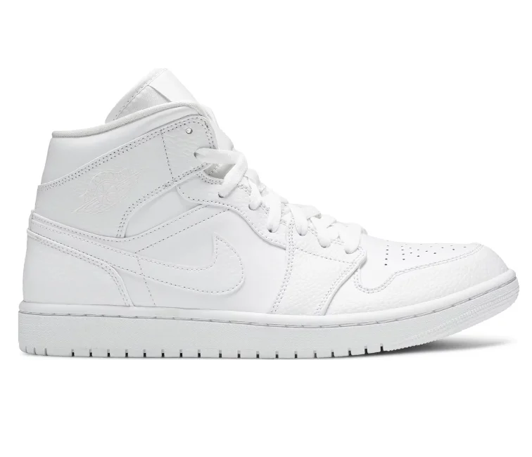 Men's lightweight sneakers for travelMen's Nike Air Jordan 1 Mid (White/White)