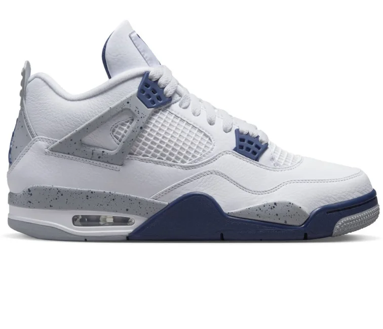 Men's running sneakers with shock - absorbing solesMen's Nike Air Jordan 4 Retro (Midnight Navy)