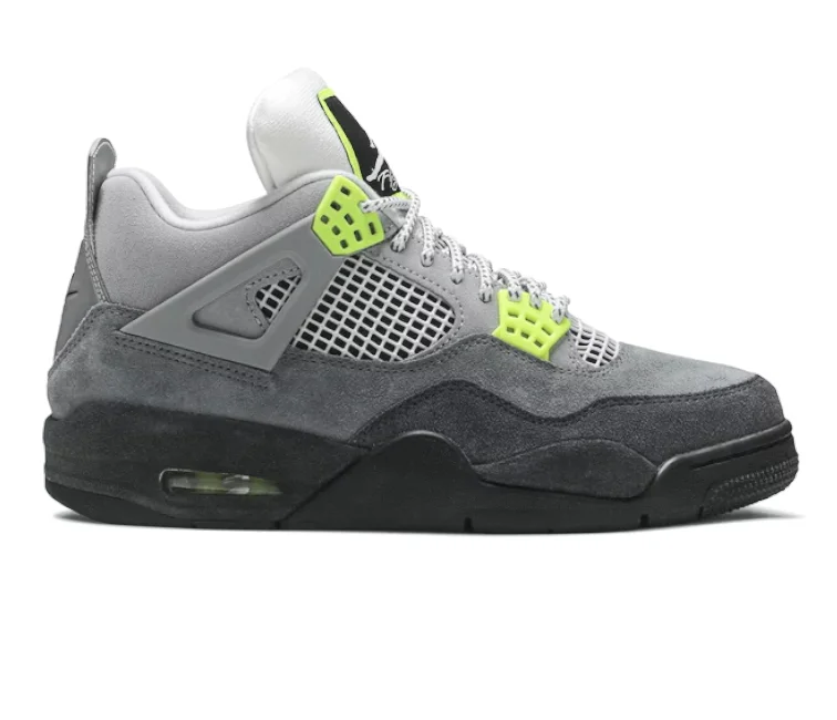 Men's wide - width sneakers for a comfortable fitMen's Nike Air Jordan 4 Retro SE (Neon 95)