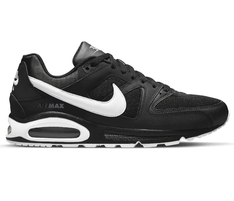 Men's low - profile tennis sneakers for a sleek lookMen's Nike Air Max Command (Black/White)