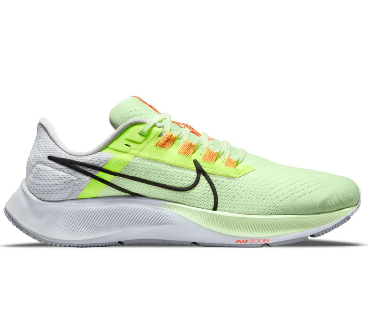 Men's leather - and - mesh combination sneakers for style and functionMen's Nike Air Zoom Pegasus 38 (Volt/Black)