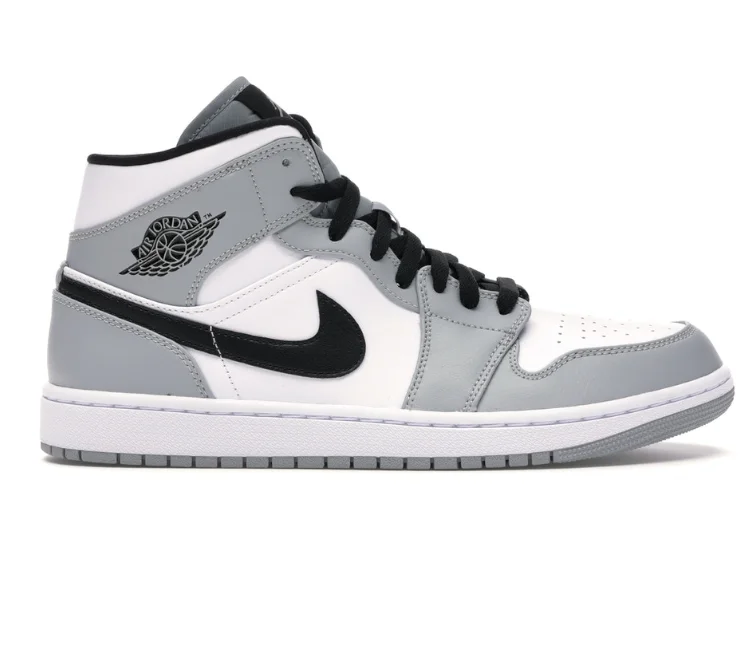 Men's narrow - width sneakers for a snug fitMen's Nike Air Jordan 1 Mid (Light Smoke Grey)